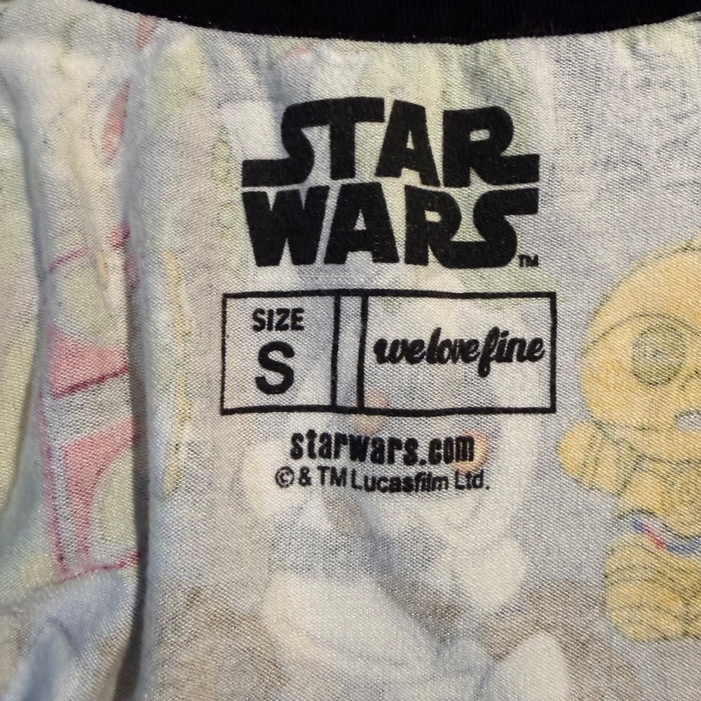 Star Wars We Love Fine Cardigan Sweater Womens S Chibi Character Lightweight - Picture 2 of 8
